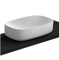 Раковина Scarabeo MOON накладная без перелива без отверстий цвет белый арт-5502 — фото 1, Раковины накладные