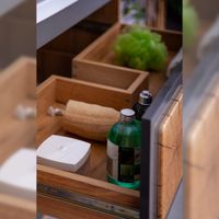 Комплект мебели для ванной Бриклаер Форест 100, дуб золотой/антрацит — фото 8, Комплекты мебели для ванной