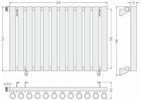 Отопительный радиатор Сунержа Кумир-0 EU50 левый 500х820 12 секций Тёмный титан муар арт-15-0350-5012 — фото 5, Радиаторы отопления