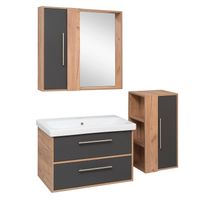 Тумба подвесная MELBOURNE 80 /дуб/серый/ AQUA DE MARCO 2080GCMEL/H/V.2.0 — фото 9, Тумбы под раковину