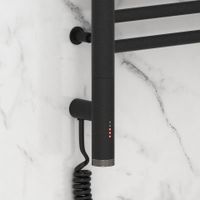 Полотенцесушитель электрический Сунержа Богема с полкой 3.0 600х500 / МЭМ левый Тёмный титан муар 15-5806-6050 — фото 2, Электрические полотенцесушители