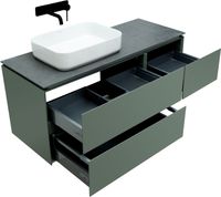 Тумба под раковину Allen Brau Infinity 120 1.21005.CGM L олива матовый — фото 6, Тумбы под раковину