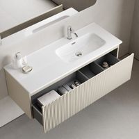 Товар: Тумба подвесная SANCOS Snob R 1.0 1195х445х406, c одним ящиком оснащенным доводчиками, Beige Soft , арт. арт-SNR1.0120RCE - фото 4 Тумба подвесная SANCOS Snob R 1.0 1195х445х406, c одним ящиком оснащенным доводчиками, Beige Soft , арт. арт-SNR1.0120RCE — фото 4, Тумбы под раковину