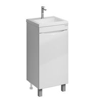 Тумба напольная "ВИСТА-40 см" с 1-ой двер.,правая, белый глянец (ум. Alice-40) 104062 — фото 1, Тумбы под раковину