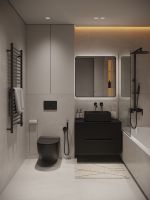 Orange Line Li-80TubMDF+B02-460MB тумба с раковиной подвесная 80 см, черный Li-80TubMDF+B02-460MB — фото 6, Тумбы с раковиной