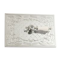 OTTONE CLASSIC EXPERT Декор. панель "СЕТКА" h145x217мм. с отв.д/ручки, хром/декор 1 (БЕЗ РУЧКИ) 24247 — фото 1, Панели