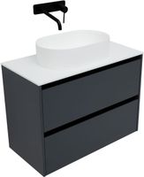 Тумба под раковину Allen Brau Activity 90 антрацит матовый/черный браш арт-1.34005.AM — фото 1, Тумбы под раковину