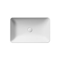 раковина накладная NUBES 60x38 без перелива белый матовый арт-903609 — фото 1, Раковины накладные