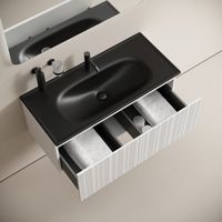 Тумба подвесная SANCOS Code 990х453х400, c одним ящиком оснащенным доводчиками, цвет белый , арт. арт-CD100W — фото 9, Тумбы под раковину