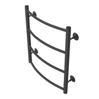 Полотенцесушитель водяной AZARIO VERONA 500/600 4 секции, нижнее/диагональное подключение, 1/2", графит арт-AZ83913G — фото 2, Водяные полотенцесушители