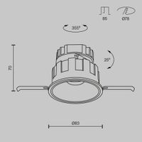 Встраиваемый светильник Technical арт-DL057-10W4K-W — фото 15, Точечные светильники