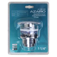 Донный клапан AZARIO для раковины, квадрат, CLIC-CLAC, G 1 1/4, латунь, хром арт-AZ-106-CHR — фото 2, Донные клапаны