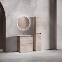 Тумба под раковину SANCOS Libra Floor напольная, 690х450х840, c двумя ящиками оснащенными доводчиками, дуб галифакс натуральный, арт. арт-LB70FEG — фото 3, Тумбы под раковину