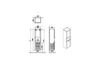 Root Classic Пенал 40 см с корзиной для белья матовый белый правый VITRA арт-68524 — фото 1, Пеналы для ванной комнаты
