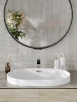 Orange раковина встраиваемая санфарфор, белый глянец арт-B05-600W — фото 3, Раковины встраиваемые снизу