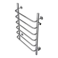 Полотенцесушитель водяной AZARIO MODENA 500/800 6 секций, боковое подключение, 1", хром арт-AZ08558 — фото 2, Водяные полотенцесушители