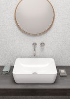 раковина накладная NUBES 50x38 без перелива серый матовый арт-903717 — фото 5, Раковины накладные