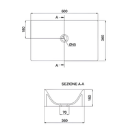 Раковина Scarabeo SKINNY накладная без перелива без отверстий цвет белый арт-5414 — фото 8, Раковины накладные