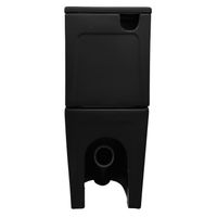 Унитаз-компакт Azario Black King 370х640х810 безободковый, с быстросъемным сиденьем микролифт, черный матовый (AZ-8303D) арт-AZ-8303-D — фото 9, Напольные унитазы