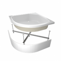 ПД 4 Поддон ДК средний полукруг 90х90 в комплекте арт-Щ0000013013 — фото 3, Душевые кабины