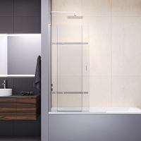 Шторка на ванну RGW SC-44 100x150, профиль хром, стекло прозрачное/6 мм, арт-03114410-11 — фото 5, Шторки для ванной раздвижные