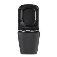 Унитаз подвесной Lemark Florex, безободковый, с сиденьем микролифт,  черный, арт-9612002 — фото 9, Подвесные унитазы