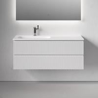 Тумба подвесная SANCOS Snob R левая 1195х445х500, c двумя ящиками оснащенными доводчиками, Bianco, арт.SNR120LW — фото 1, Тумбы под раковину