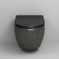 Унитаз подвесной Grossman GR-4455BBLS (480х365х370) безободковый,черный глянцевый с тонкой крышкой,микролифт,1 место — фото 2, Подвесные унитазы