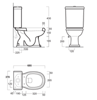 Унитаз SIMAS ARCADE напольный моноблок цвет белый AR821 — фото 2, Напольные унитазы