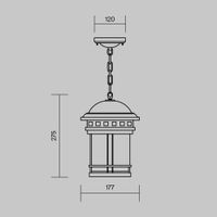Подвесной светильник Outdoor арт-O031PL-01BR — фото 3, Уличное освещение
