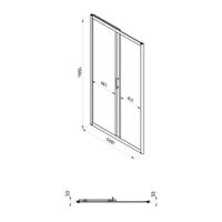 Дверь Слайд 100 сдвижная, Полосы (1 место) (1) арт-Щ0000064612 — фото 6, Раздвижные душевые двери