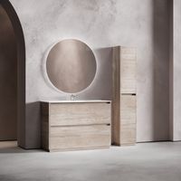 Тумба под раковину SANCOS Libra Floor напольная, 1190х450х840, c двумя ящиками оснащенными доводчиками, дуб галифакс натуральный, арт. арт-LB120F-1EG — фото 3, Тумбы под раковину