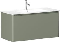 Тумба под раковину Allen Brau Gravity 100 1.370014.CGM олива матовый — фото 1, Тумбы под раковину