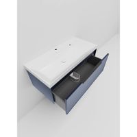 Тумба под раковину подвесная La Fenice SIMPLA , синяя арт-FNC-01-SIM-BG-100 — фото 5, Тумбы под раковину