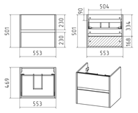 Тумба под раковину арт-Э-Али01058-011П2Я — фото 4, Тумбы под раковину