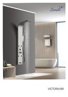 Панель VICTORIA BR душевая из нержавеющей стали с форсунками Ceruttispa CT9980, цвет матовая нержавеющая сталь — фото 1, Душевые панели