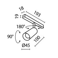 Товар: Трековый светильник Technical TR032-2-5W4K-S-W - фото 2 Трековый светильник Technical TR032-2-5W4K-S-W — фото 2, Трековые светильники