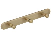 GIALETTA Планка с 3-мя крючками L23,5 см., бронза VR.GIL-6436.BR — фото 1, Крючки для полотенец