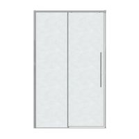 Дверь в нишу Grossman Galaxy (100х195) хром,стекло шиншилла,раздвижная, 1 место арт-100.K33.01.100.10.02 — фото 1, Раздвижные душевые двери