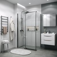 Боковая стенка Grossman Pragma (100х195) графит сатин,стекло прозрачное, 1 место арт-200.K33.03.100.42.00 — фото 2, Боковые стенки