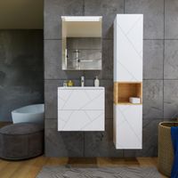 Тумба под раковину подвесная Бриклаер КРИСТАЛЛ белый, 60 см арт-4627125415944 — фото 3, Тумбы с раковиной