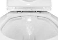 Унитаз подвесной Azario UNO 365х485х365 безободковый, в комплекте с быстросъемным сиденьем микролифт арт-AZ-2380 — фото 5, Подвесные унитазы