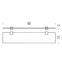 Полочка COLOMBO DESIGN LULU B6216.HPS стеклянная цвет золото — фото 2, Полки