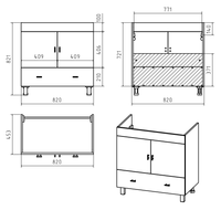 Товар: Тумба под раковину арт-П-Див01085-013Пр - фото 4 Тумба под раковину арт-П-Див01085-013Пр — фото 4, Тумбы под раковину