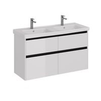 Товар: Тумба Lemark COMBI 125 см под 2 раковины, подвесная/напольная,4 ящика, цвет планки: Чёрный, цвет кор арт-LM03C125T-black - фото 6 Тумба Lemark COMBI 125 см под 2 раковины, подвесная/напольная,4 ящика, цвет планки: Чёрный, цвет кор арт-LM03C125T-black — фото 6, Тумбы под раковину