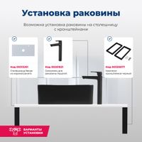 Раковина накладная Aquanet 40,5 черный матовый арт-PERFECT-1-MB — фото 5, Раковины накладные