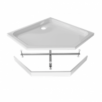 ПД29 Поддон низкий пятиугольный 100х100 в комплекте арт-Щ0000056825 — фото 2, Акриловые душевые поддоны
