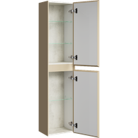 Подвесной пенал 35 см с двумя дверьми в цвете морская дюна GE0535MD — фото 1, Пеналы для ванной комнаты