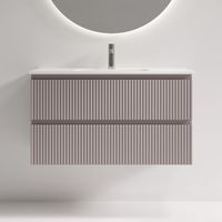 Тумба подвесная SANCOS Snob R 890х390х500, c двумя ящиками оснащенными доводчиками, Doha Soft, арт. арт-SNR90/39SM — фото 1, Тумбы под раковину