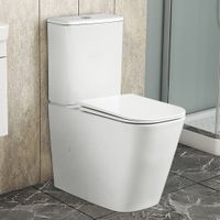 Унитаз-компакт Azario ESCONDA 355х620х805 напольный, безободковый, слив "Торнадо", в комплекте с быстросъемным сиденьем микролифт арт-AZ-1255A — фото 6, Напольные унитазы